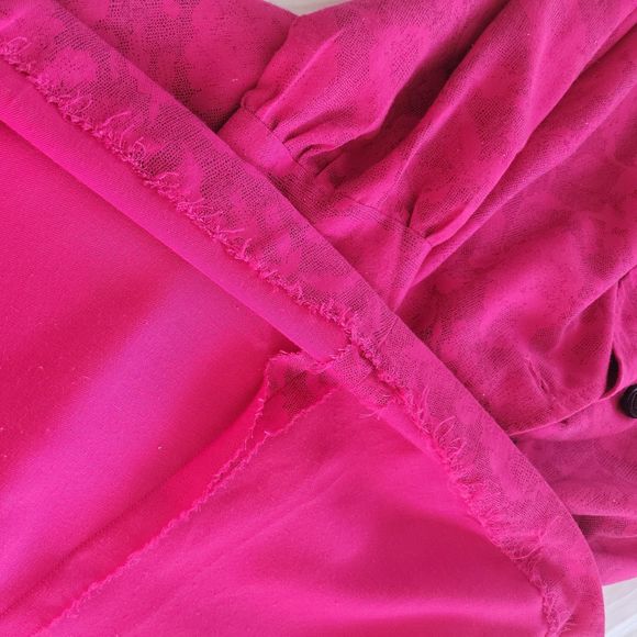 Vintage 80s 90s Secretary Dress Size 10 Pink Floral Handmade Day Maxi Pockets - Picture 11 of 11